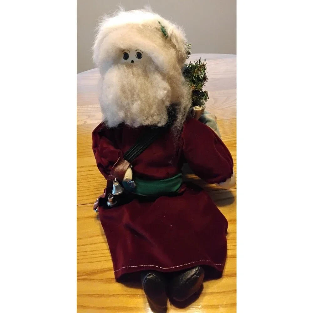 Rare Antique Santa Doll SPES NOSTRA DUES Button 